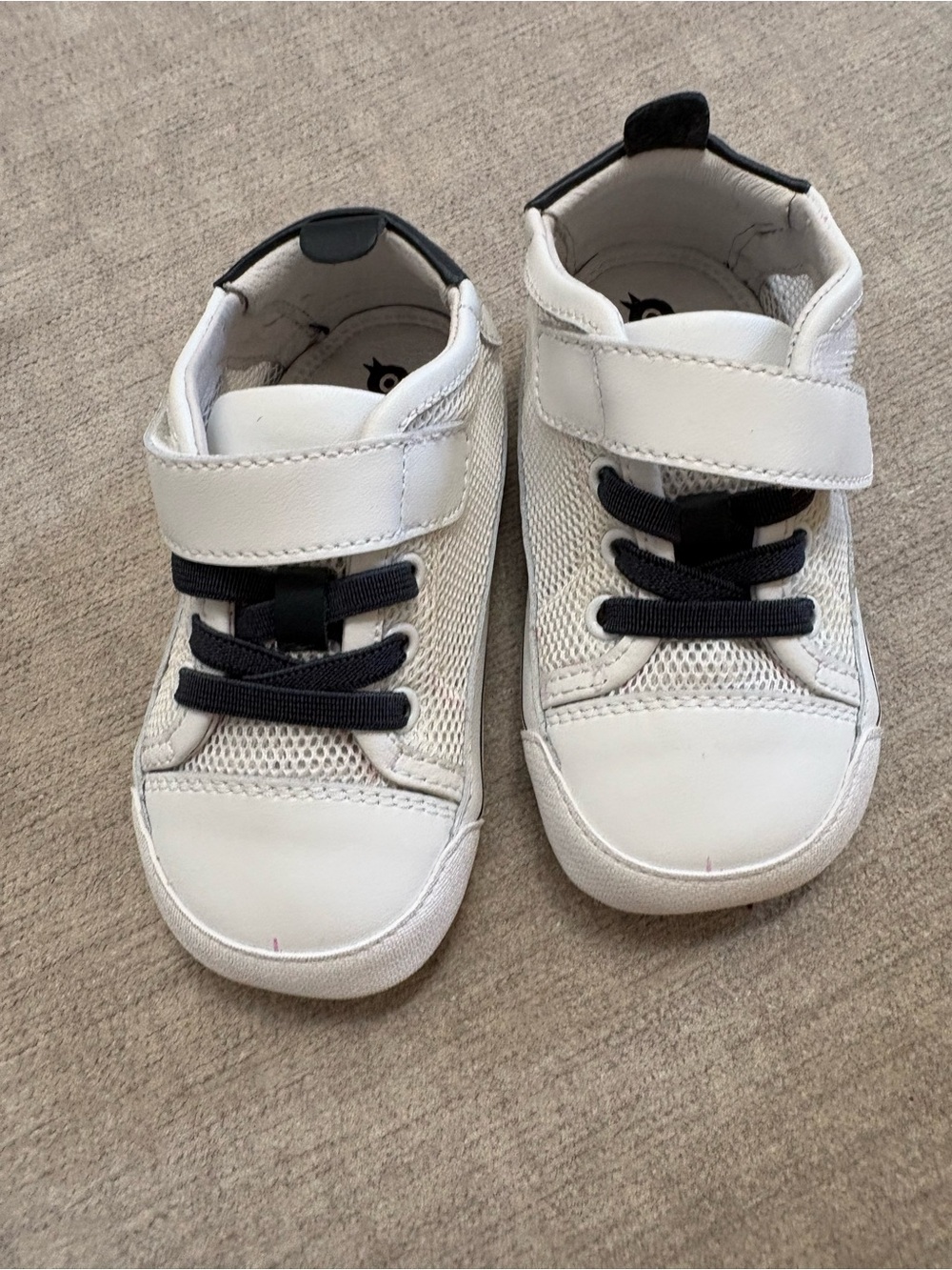 Old Soles - baby mesh toddler shoes EU 23 / uS 7 White navy Sneakers Velcro